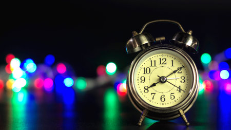 Clock background bokeh.
