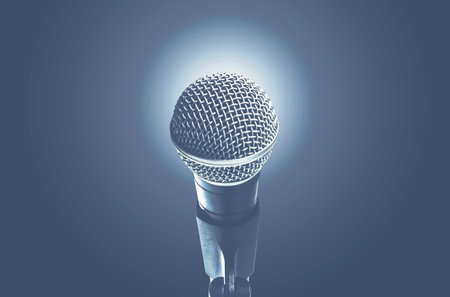 Vintage style microphone.の写真素材