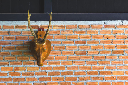 Deer head decorated in the interior.の写真素材