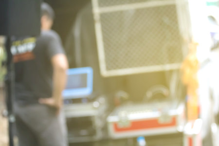 Blur with the sound system.の写真素材