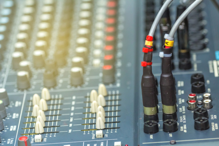The signal line from the audio mixer.の写真素材