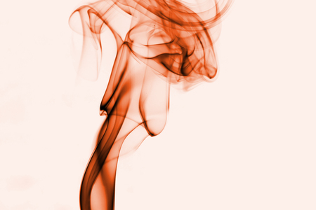 The movement of smoke on the black background.の写真素材