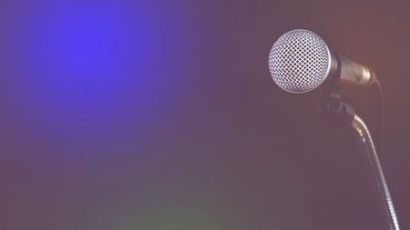 Microphone in the control room audio system.