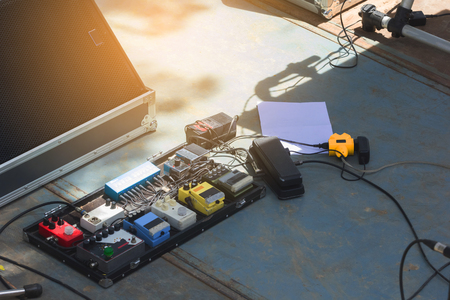 Guitar Effects On stage.の写真素材