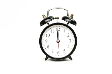 Black retro alarm clock.の写真素材