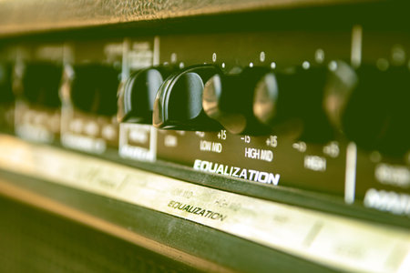Slide the volume control sound audio mixer.