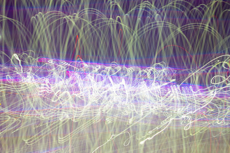 Independent travel and wave motion of light colors.