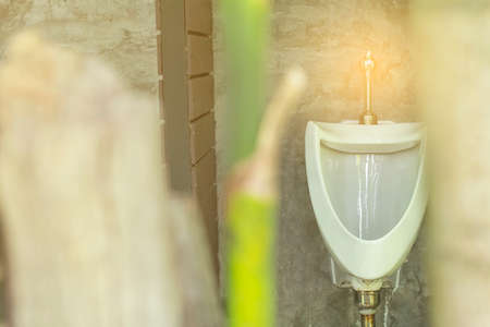 Urinal in the male restroom in the park area.の写真素材