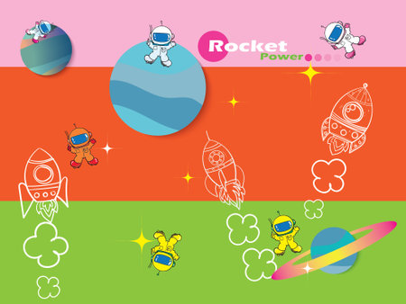 Rocket launches in a flat style. Rocket design vector illustration.のイラスト素材