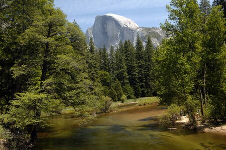 Half Dome in Yosemite National Park in Californiaの写真素材