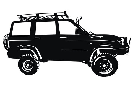 Off Road Car 4x4 Suv Vector Silhouetteのイラスト 素材 ストックフォト 写真素材のstock Foto ストックドットフォト