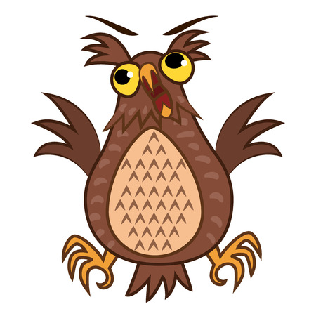 Set isolated Emoji character cartoon joy owl. Vector Illustrationsのイラスト素材