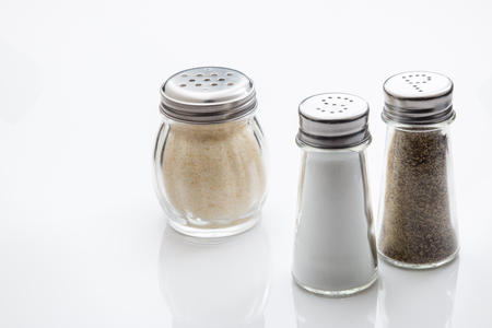 Salt and Pepper shaker and Cheese shaker.の写真素材