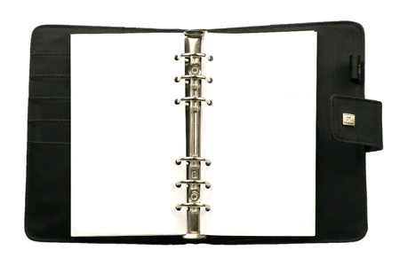 Blank agenda ready to write on on a white background の写真素材