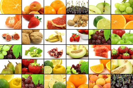 colorful assorted fruit collectionの写真素材