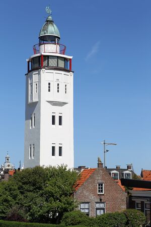 Lighthouse in the outskirts of Harlingen Holland  の写真素材