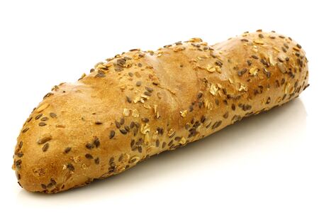 luxury bread roll on a white background の写真素材