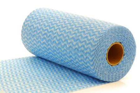 roll of water absorbing tissues on a white background の写真素材