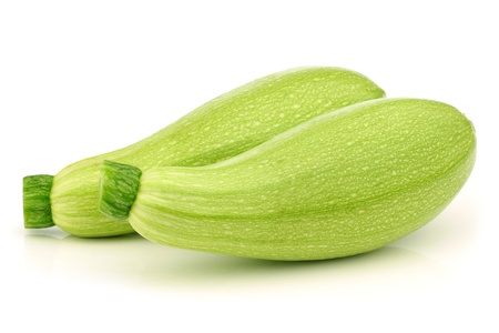 light green turkish zucchini s  Cucurbita pepo  on a white background の写真素材