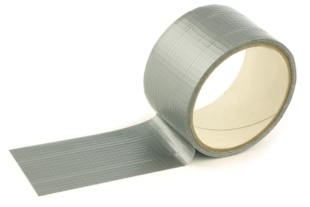 Roll of gaffer tape  duct tape  on a white background の写真素材