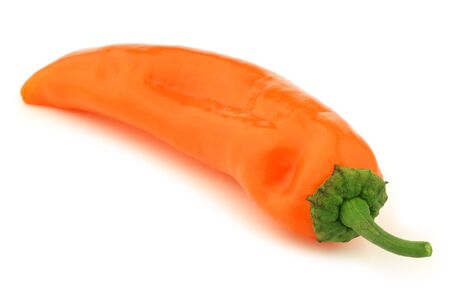 orange sweet pepper on a white backgroundの写真素材