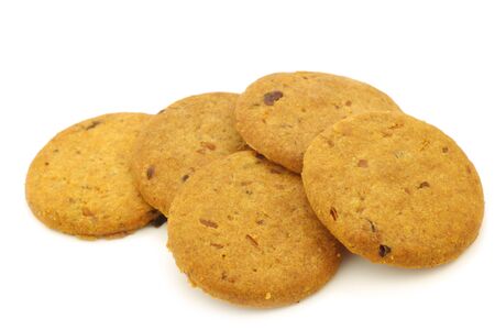 freshly baked cheese snacks on a white backgroundの写真素材
