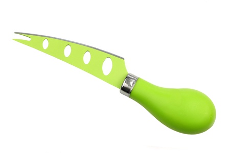 colorful cheese knife on a white backgroundの写真素材