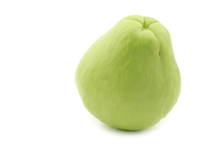 chayote fruit (Sechium edulis) on a white backgroundの写真素材