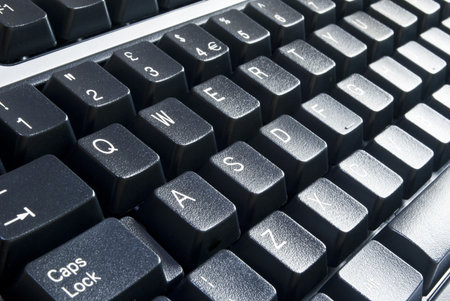 Close-up on black computer keyboard