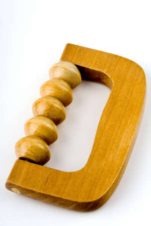 A massage roller on a white backgroundの写真素材