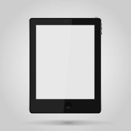 black tablet with touch screenのイラスト素材