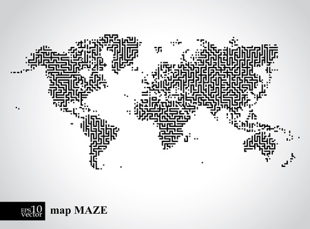 Earth maze map のイラスト素材