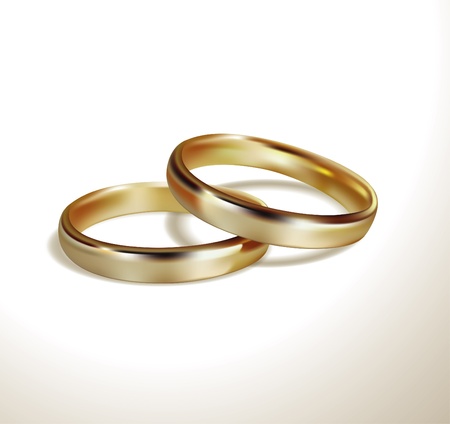 Golden wedding ringsのイラスト素材