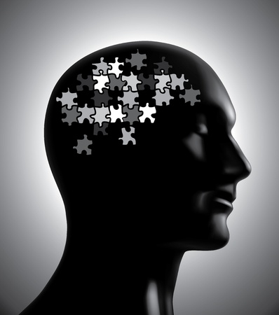 Brainstorm-brain puzzle conceptのイラスト素材