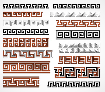 Greek style bordersのイラスト素材