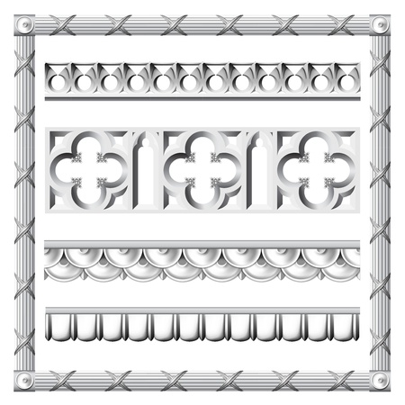 Set of bordersのイラスト素材