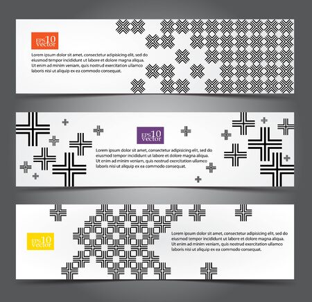 Cross  pattern web bannersのイラスト素材