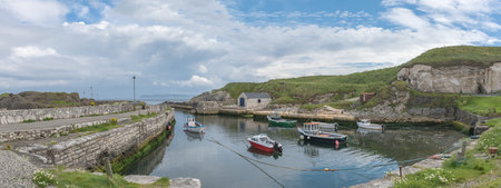 Ballintoy Harbour in Northern Irelandの写真素材