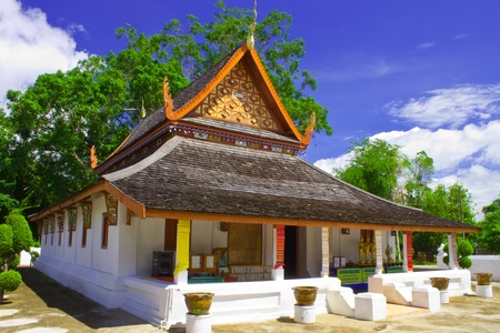 Northern style temple of Thailandの写真素材