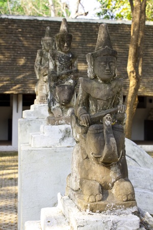Sculptures that was decorated in garden of hotelの写真素材