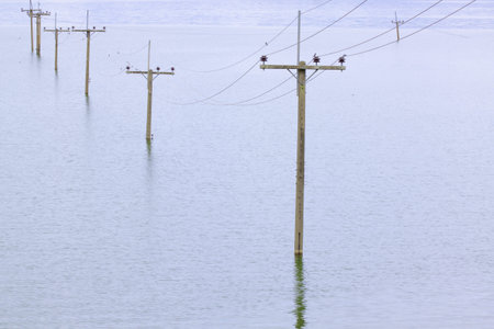 Crisis from earth warm,flood on tomorrowの写真素材