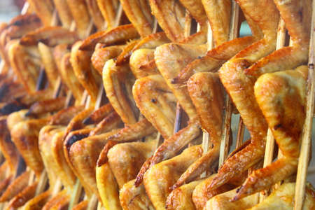 Roasted wings of chicken,favorite meat for mealtimeの写真素材
