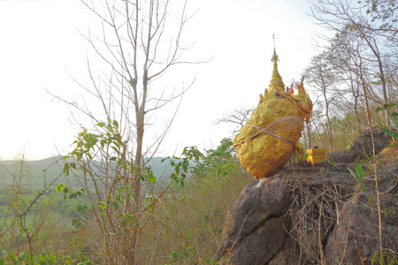 Pra Thart Hin Kew,Tak,Thailandの写真素材