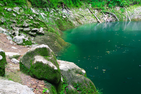 PhooKeaw Quagmire at LamPang province,Thailandの写真素材