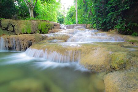 Kao Fu cascade,Ngao,LamPang province,Thailandの写真素材