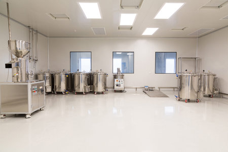 plant picture, clean room equipment and stainless steel machines