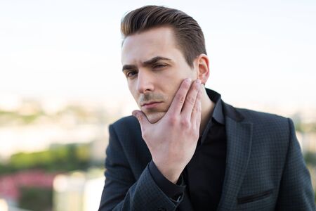 young guy in a suitの写真素材