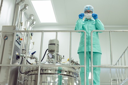 plant picture, clean room equipment and stainless steel machinesの写真素材