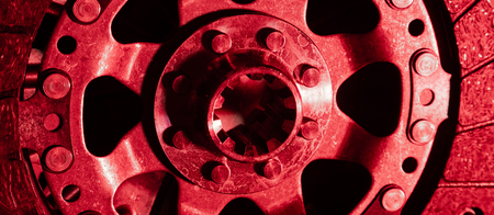 car detail close up on black backgroundの写真素材