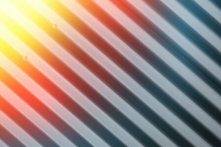 Diagonal close-up of a corrugated metal surface